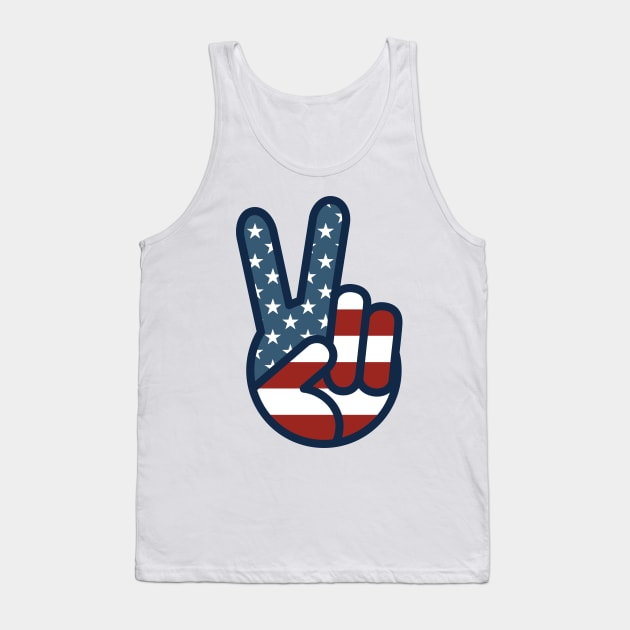 Patriotic Peace Sign Tank Top by OldSalt